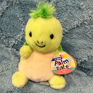 Palm Pals Plush Green Turtle Pet Toy - Soft Small-Pet Plush